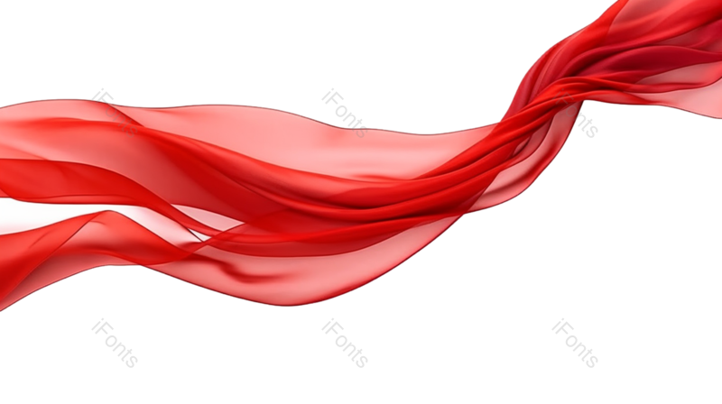 装饰图片,彩带元素,红绸PNG,飘带免抠素材